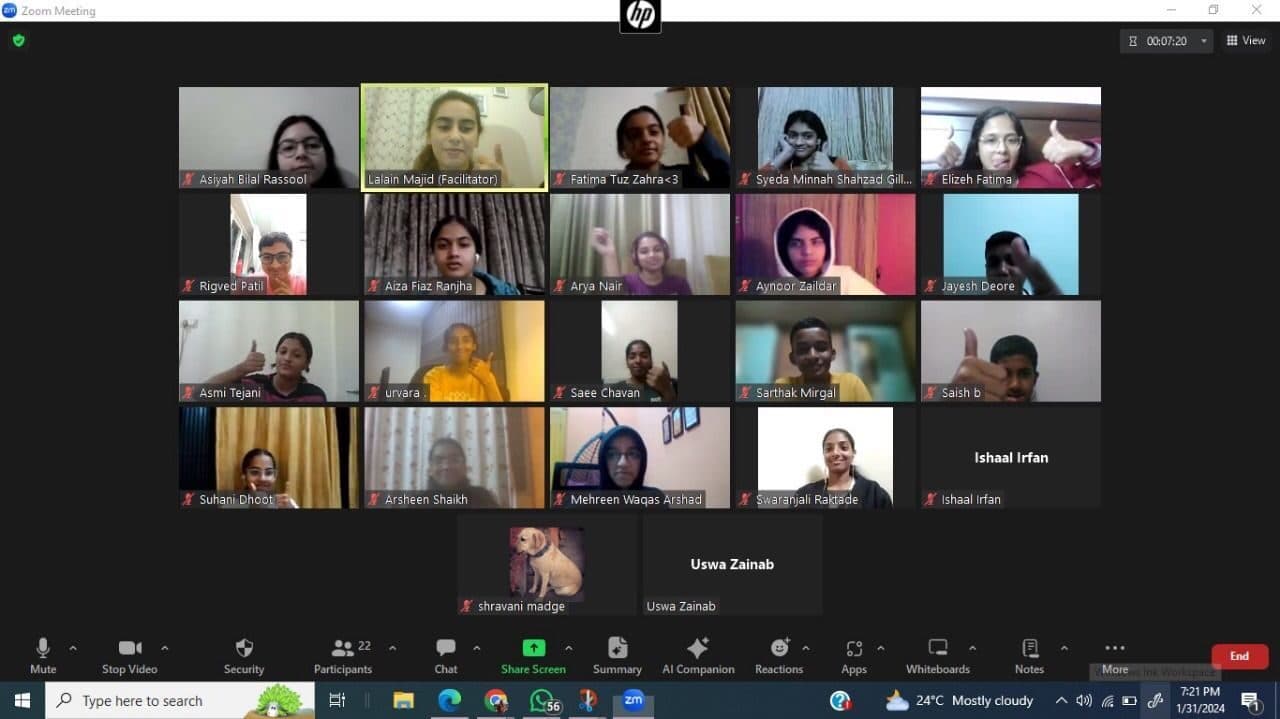 A Zoom gallery of participants with most cameras on